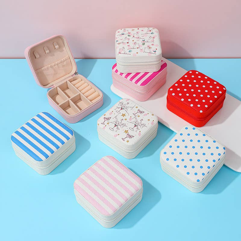 Small Jewelry Box- Pink Polka
