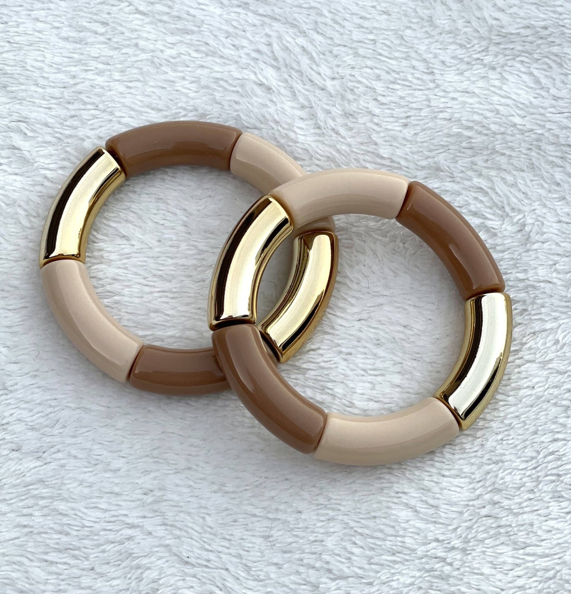 Candy Bracelets: Black with Gold Splatter - Mercantile213