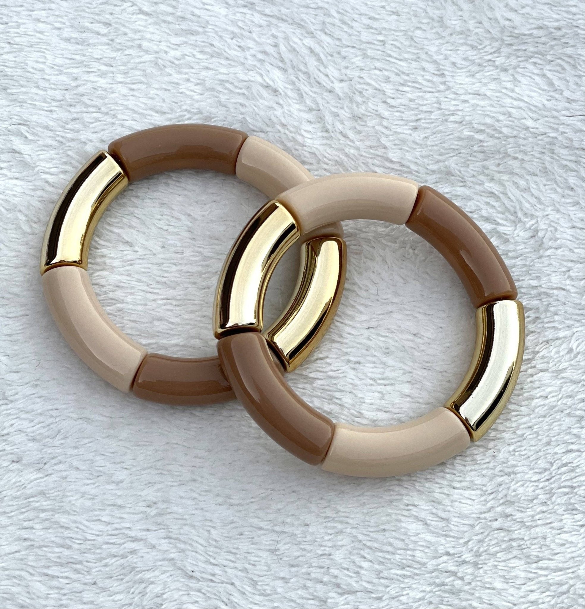 Candy Bracelets: Black with Gold Splatter - Mercantile213