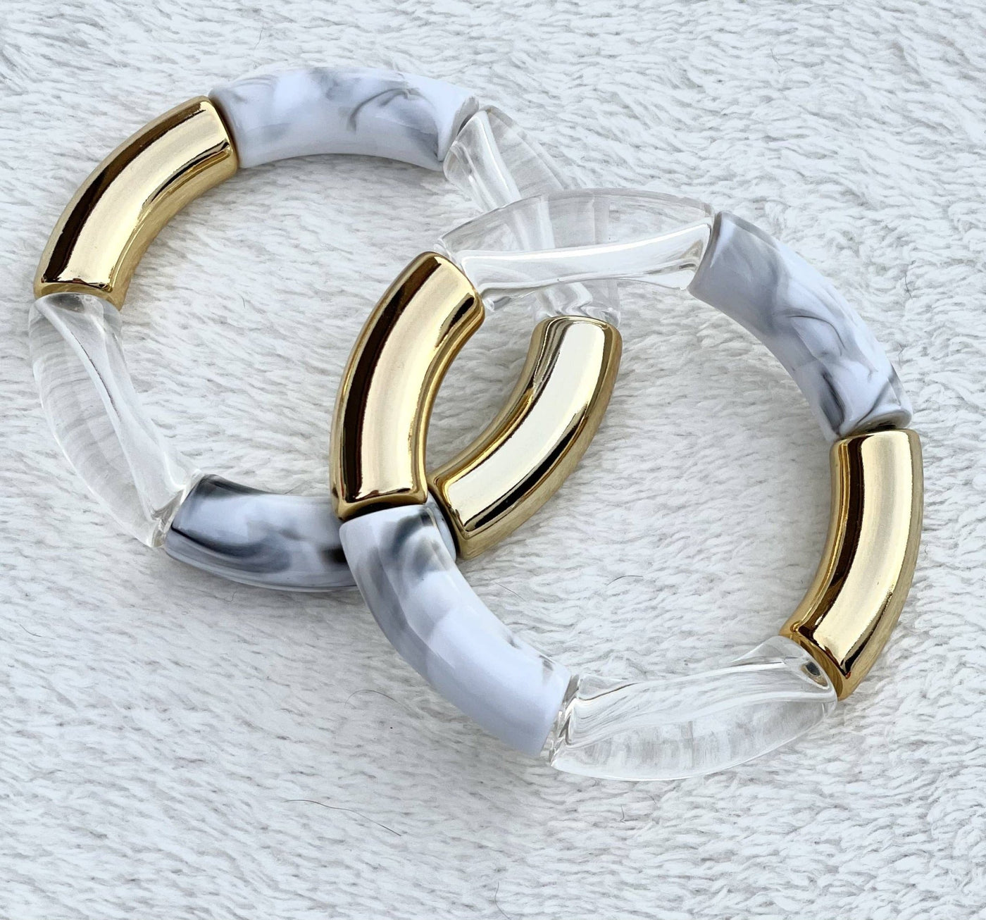 Candy Bracelets: Black with Gold Splatter - Mercantile213