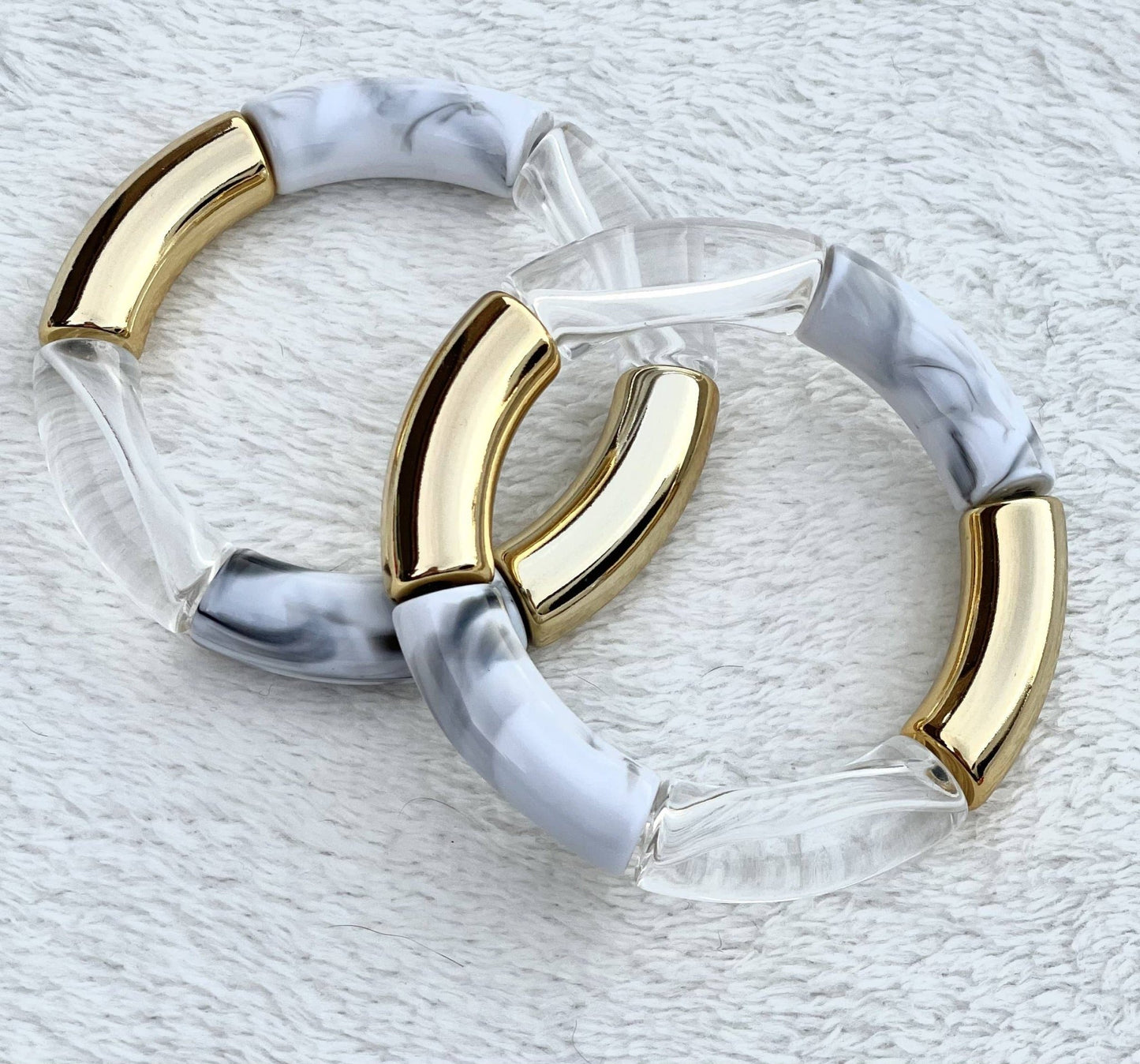 Candy Bracelets: Black with Gold Splatter - Mercantile213