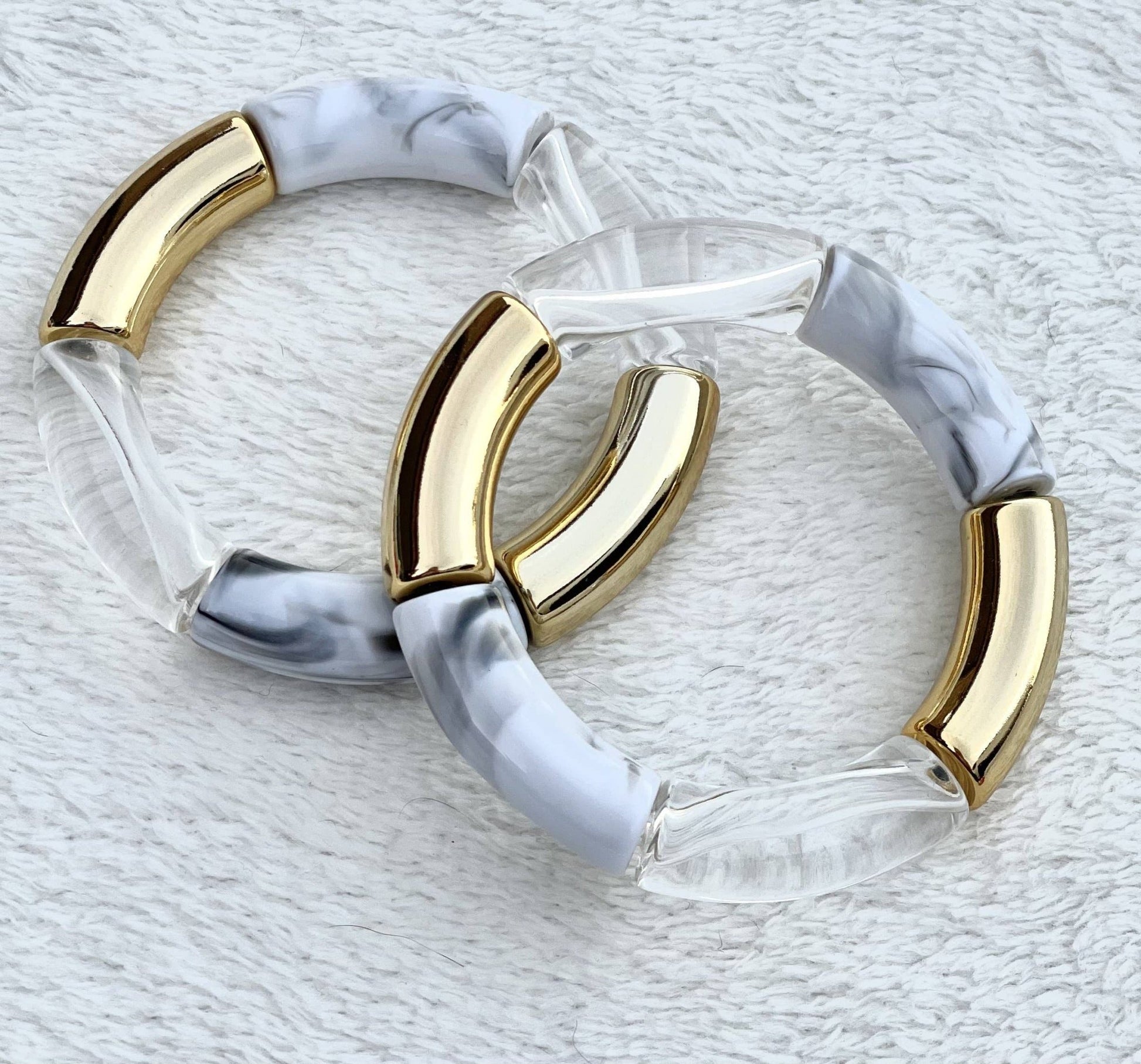 Candy Bracelets: Black with Gold Splatter - Mercantile213