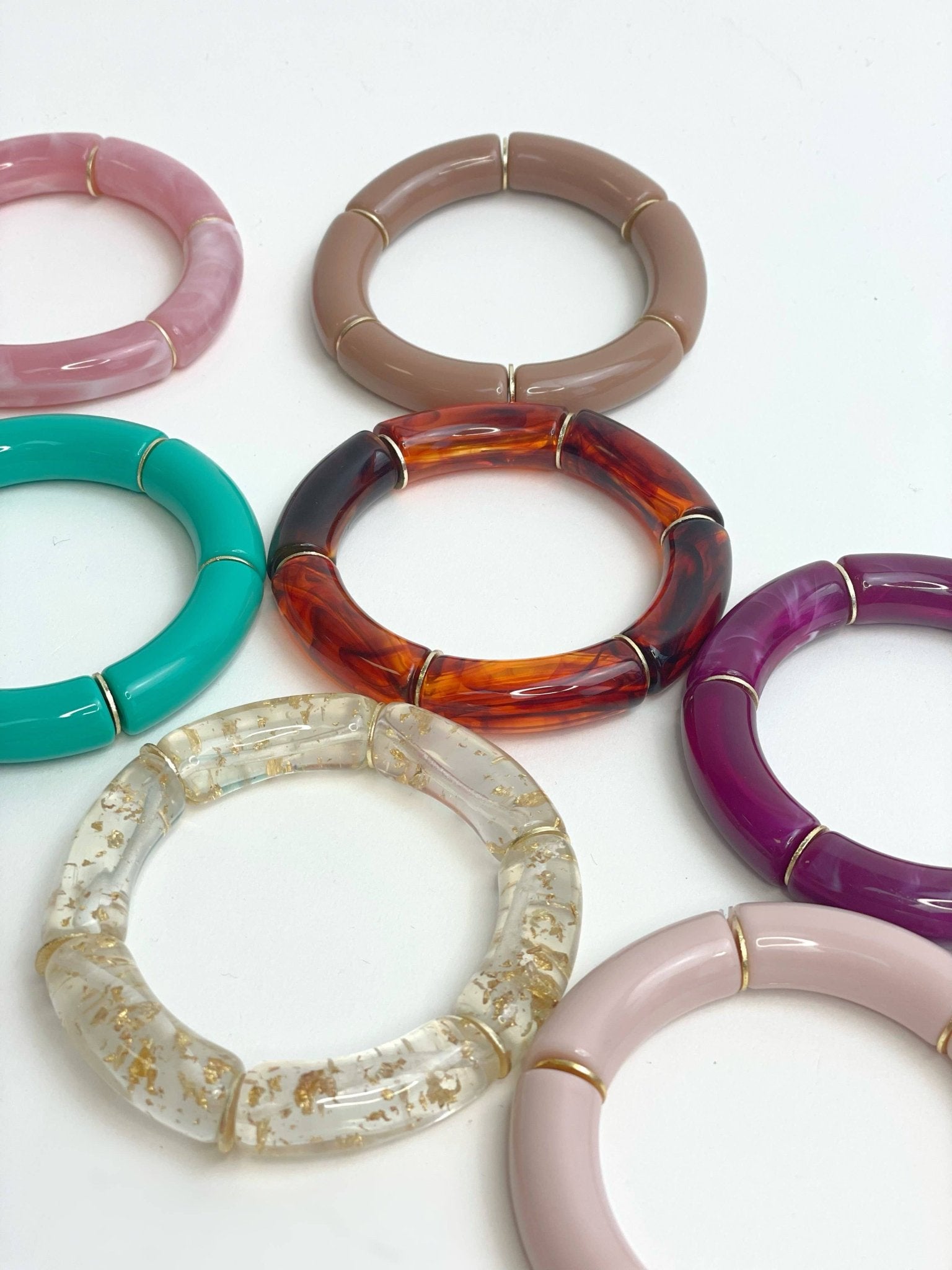 Candy Bracelets: Black with Gold Splatter - Mercantile213