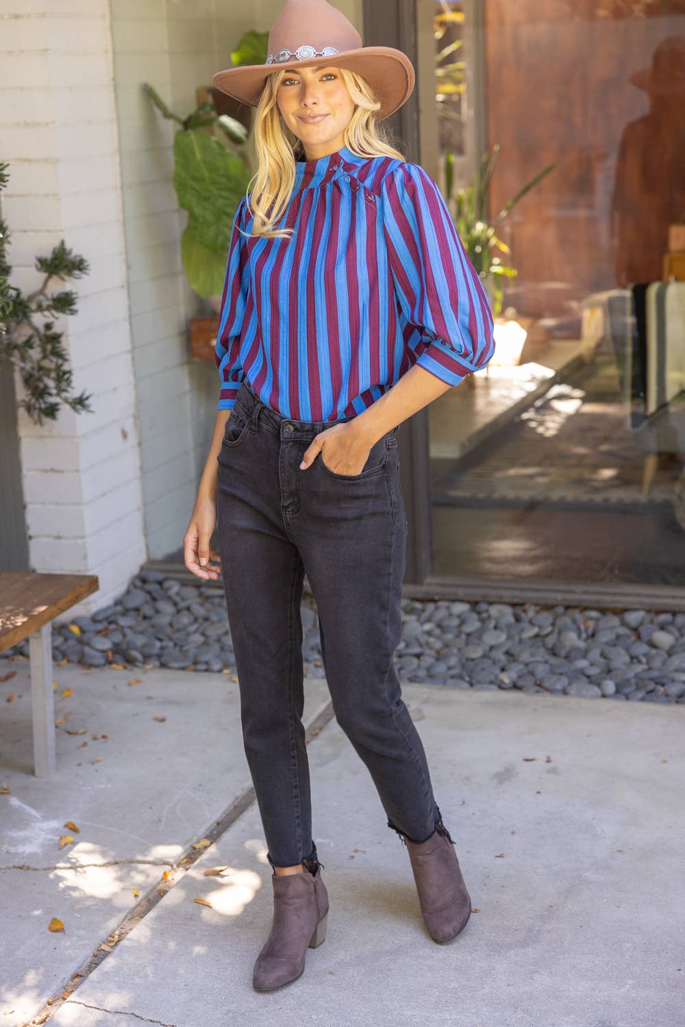 Blue Stripe Blouse