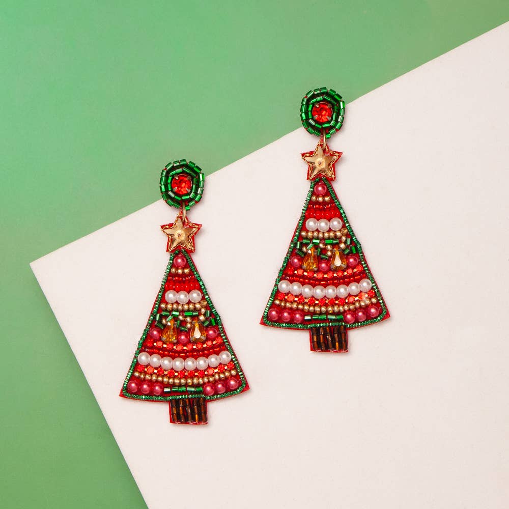 Christmas Tree Earrings - Mercantile213