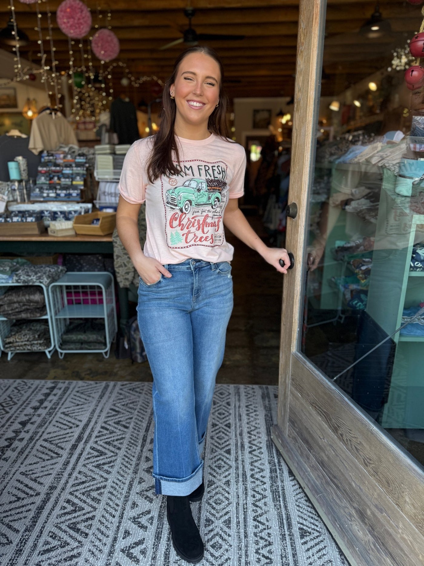 Christmas Trees Truck - Blush Pink - Mercantile213