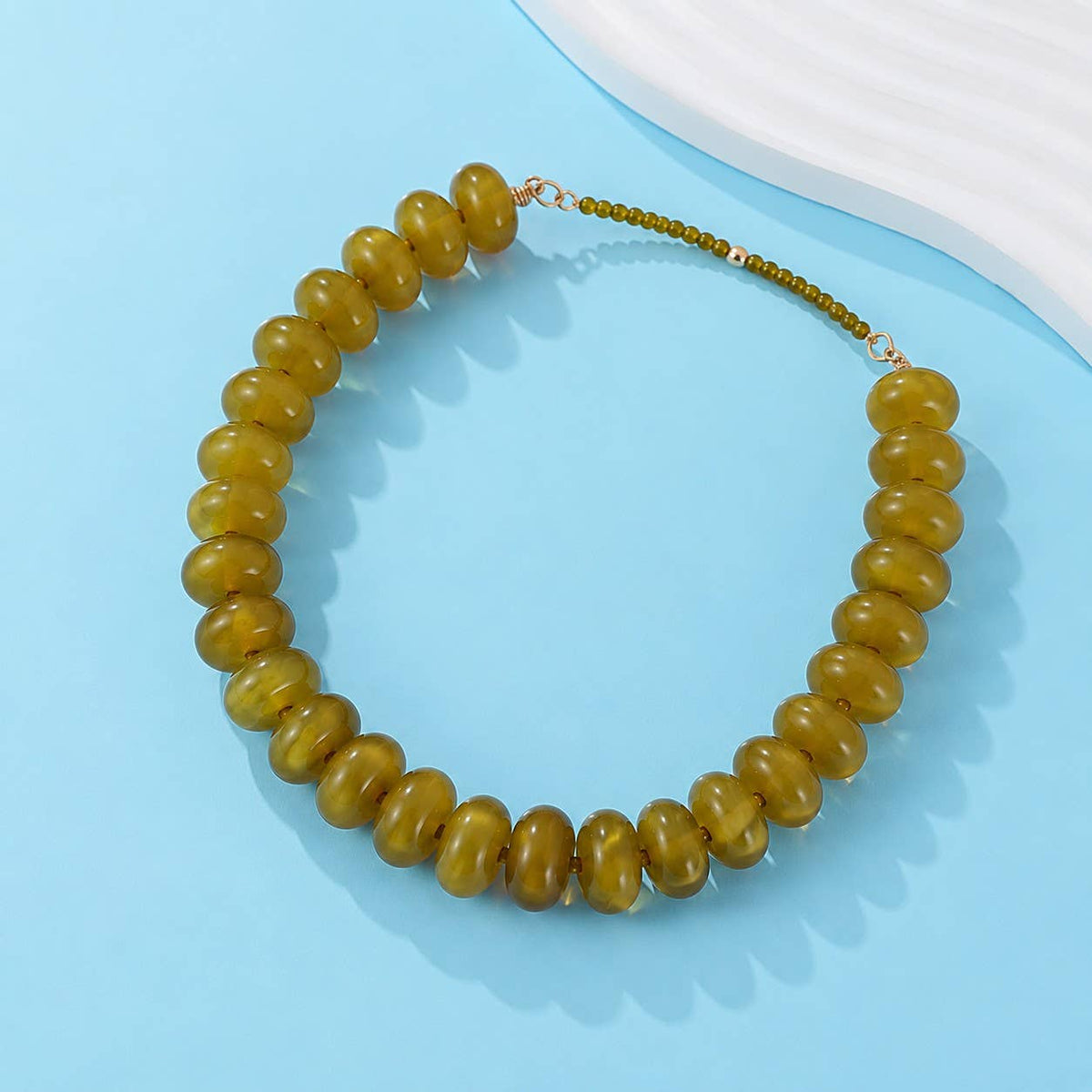 Chunky Beaded Necklace- Rose - Mercantile213