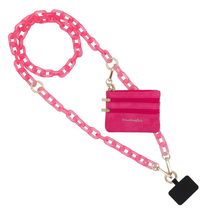 Clip & Go Hot Pink Chain with Hot Pink Pouch - Mercantile213