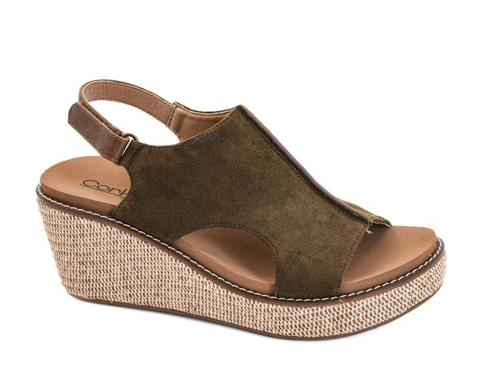 Corkys Carley Wedges- Moss Combo - Mercantile213