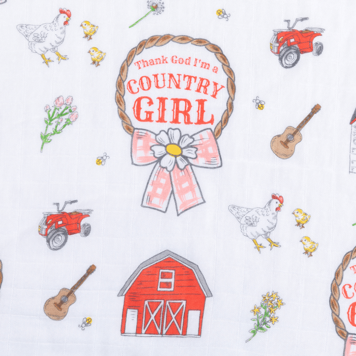 Country Girl 2 in 1 Burp Cloth and Bib Combo - Mercantile213
