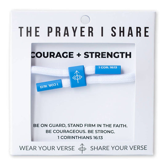 COURAGE + STRENGTH Bracelet, Christian Cord Bracelet - Mercantile213