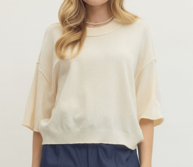 Cream Knit Sweater - Mercantile213