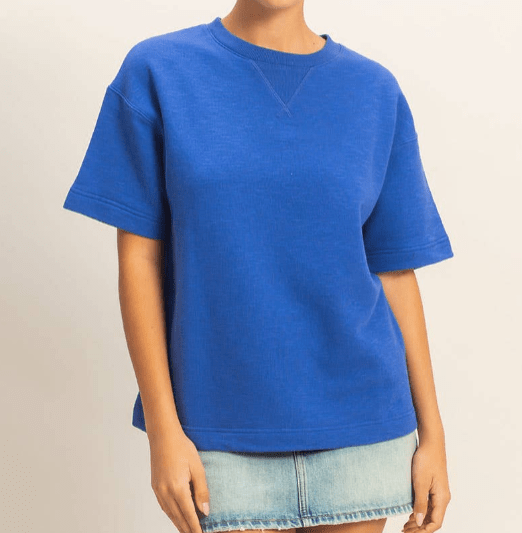 Crew Neck SS Top - Cobalt - Mercantile213