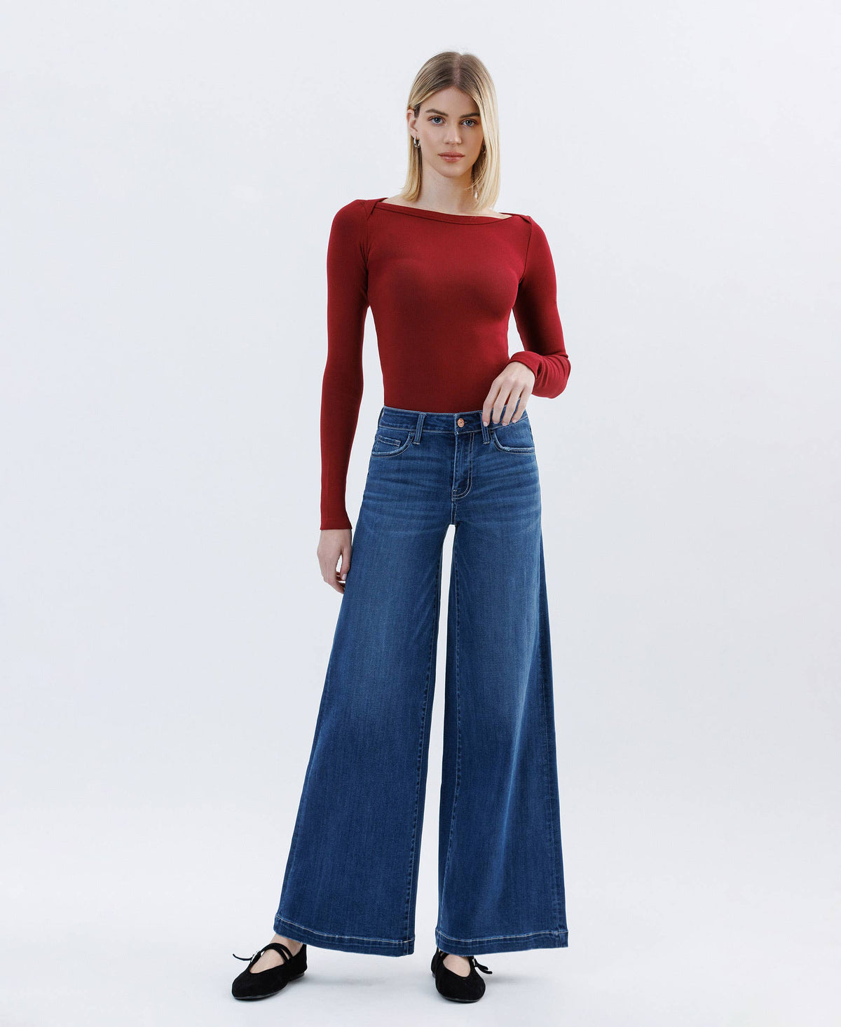 Vervet Palazzo Jeans- T6775