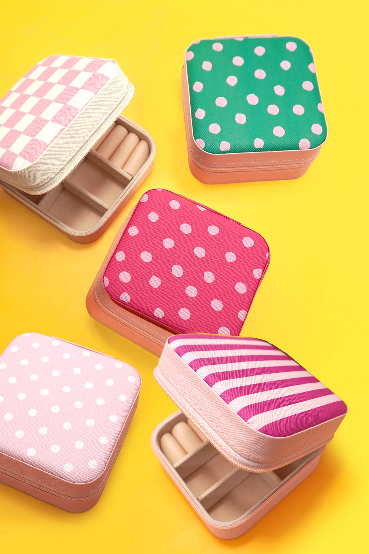 Small Jewelry Box- Pink Polka