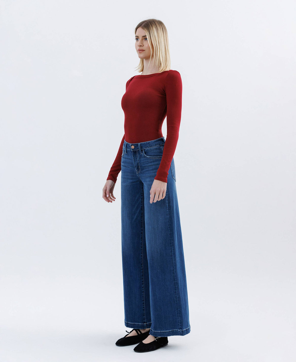 Vervet Palazzo Jeans- T6775
