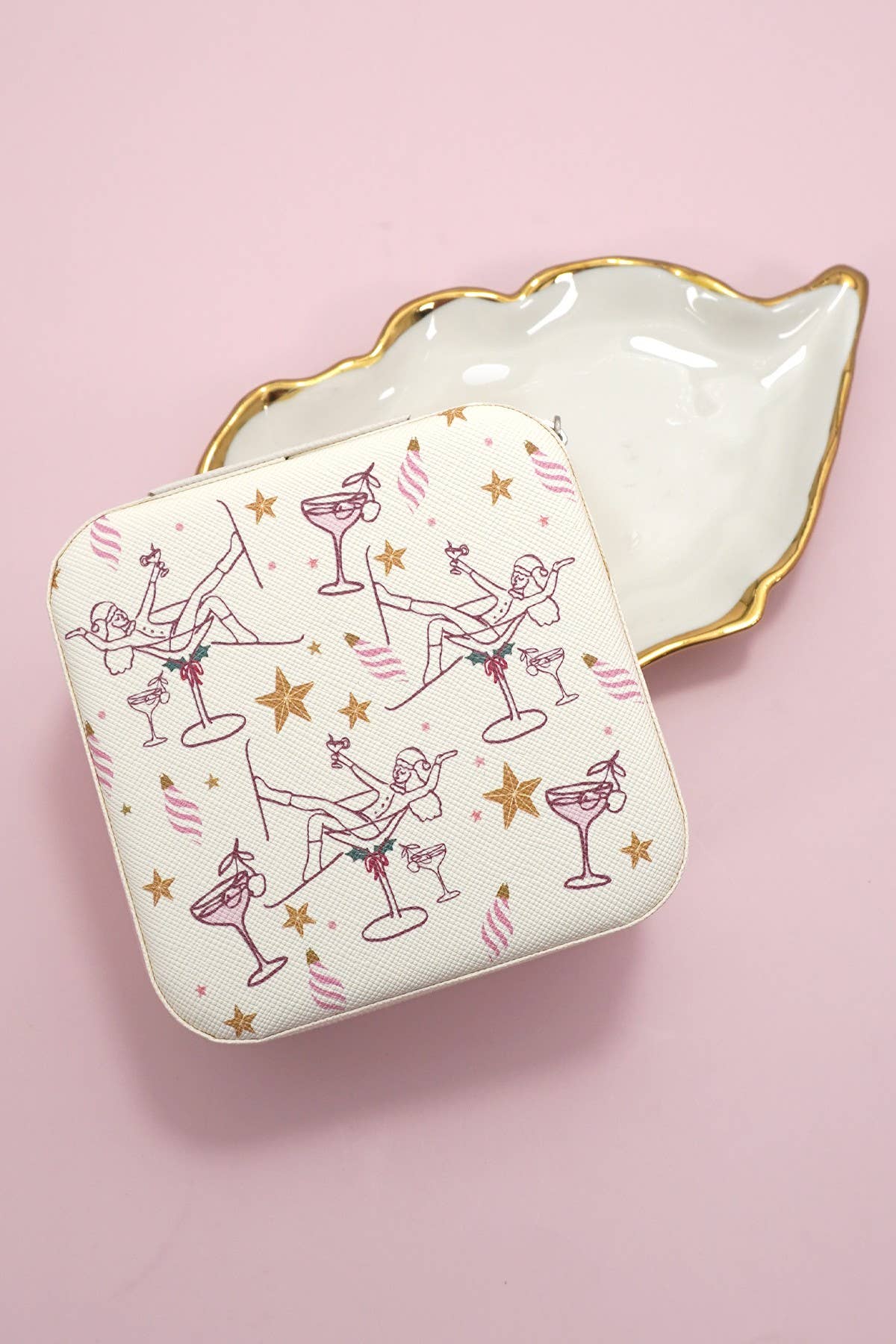 Small Jewelry Box- Pink Polka