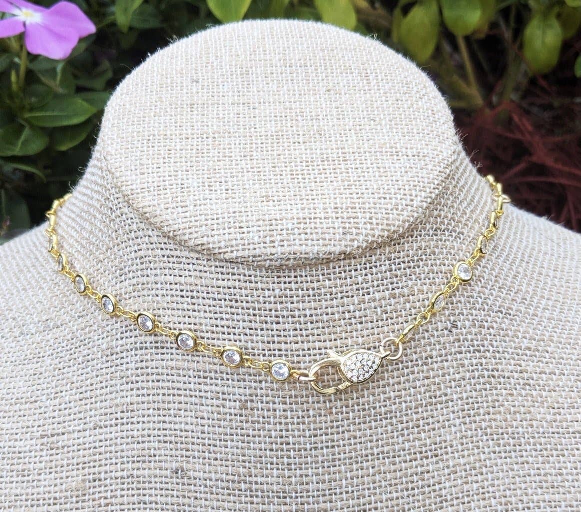 Dainty Clasp CZ Choker - Mercantile213