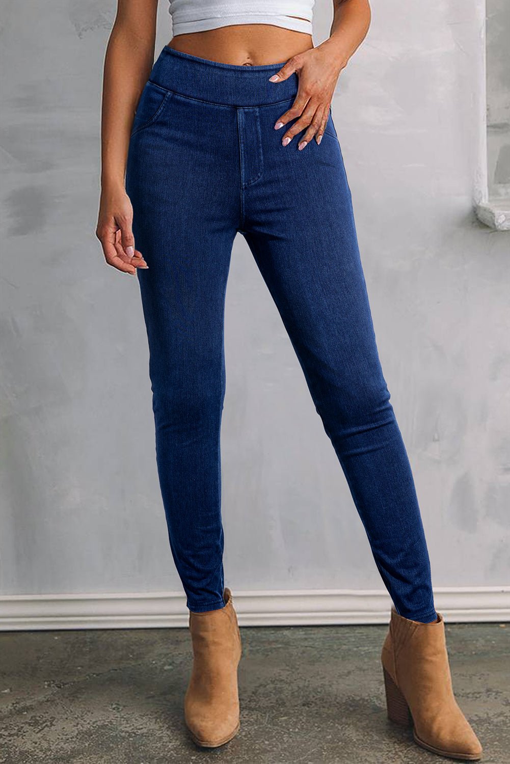 Dark Denim Skinny Jeggings - Mercantile213