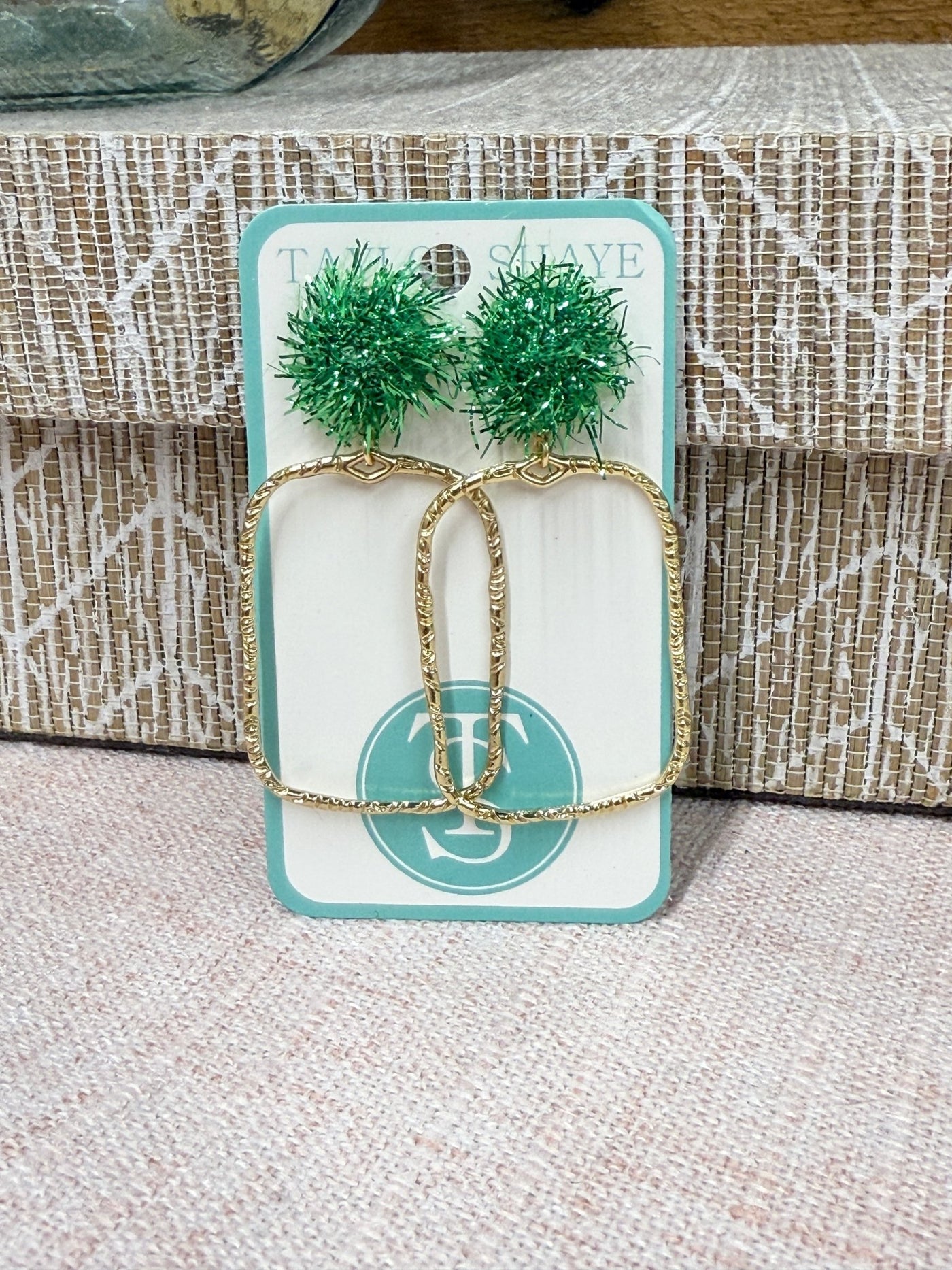 Darla Hoops: Green / Rectangle - Mercantile213