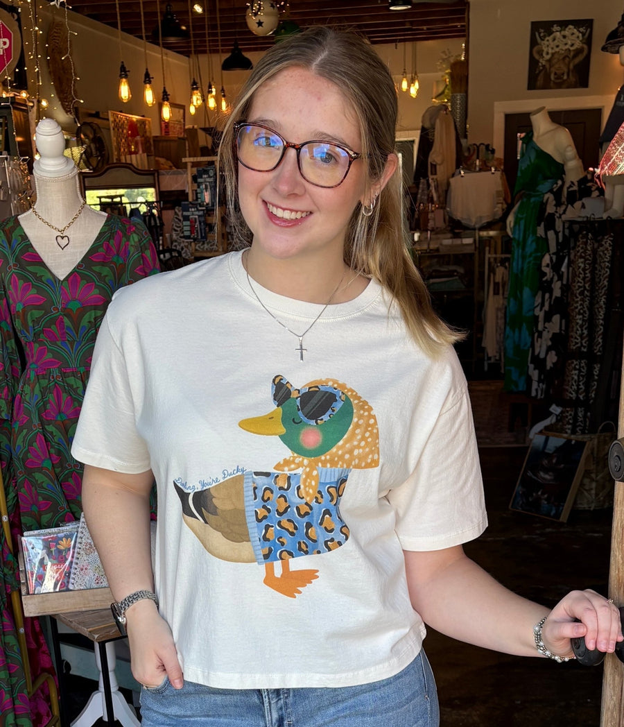 Darling, You're Ducky Crop Tee - Mercantile213