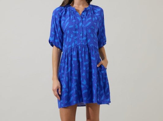 Darya Strokes Mini Dress - Mercantile213