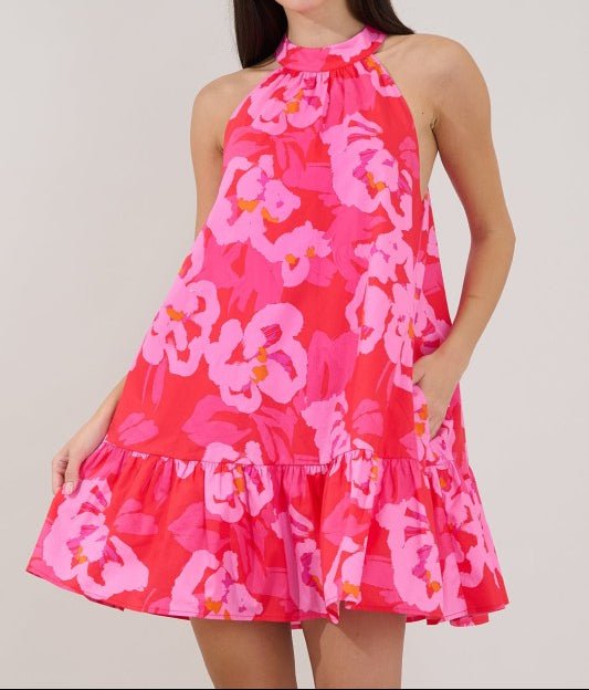 Della Halter Mini Dress - Mercantile213