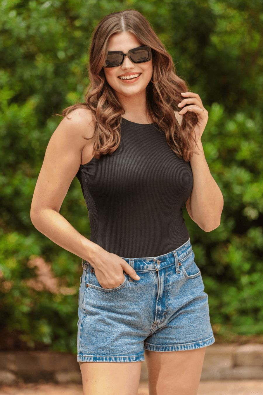 Destiny Ribbed Bodysuit- Black - Mercantile213