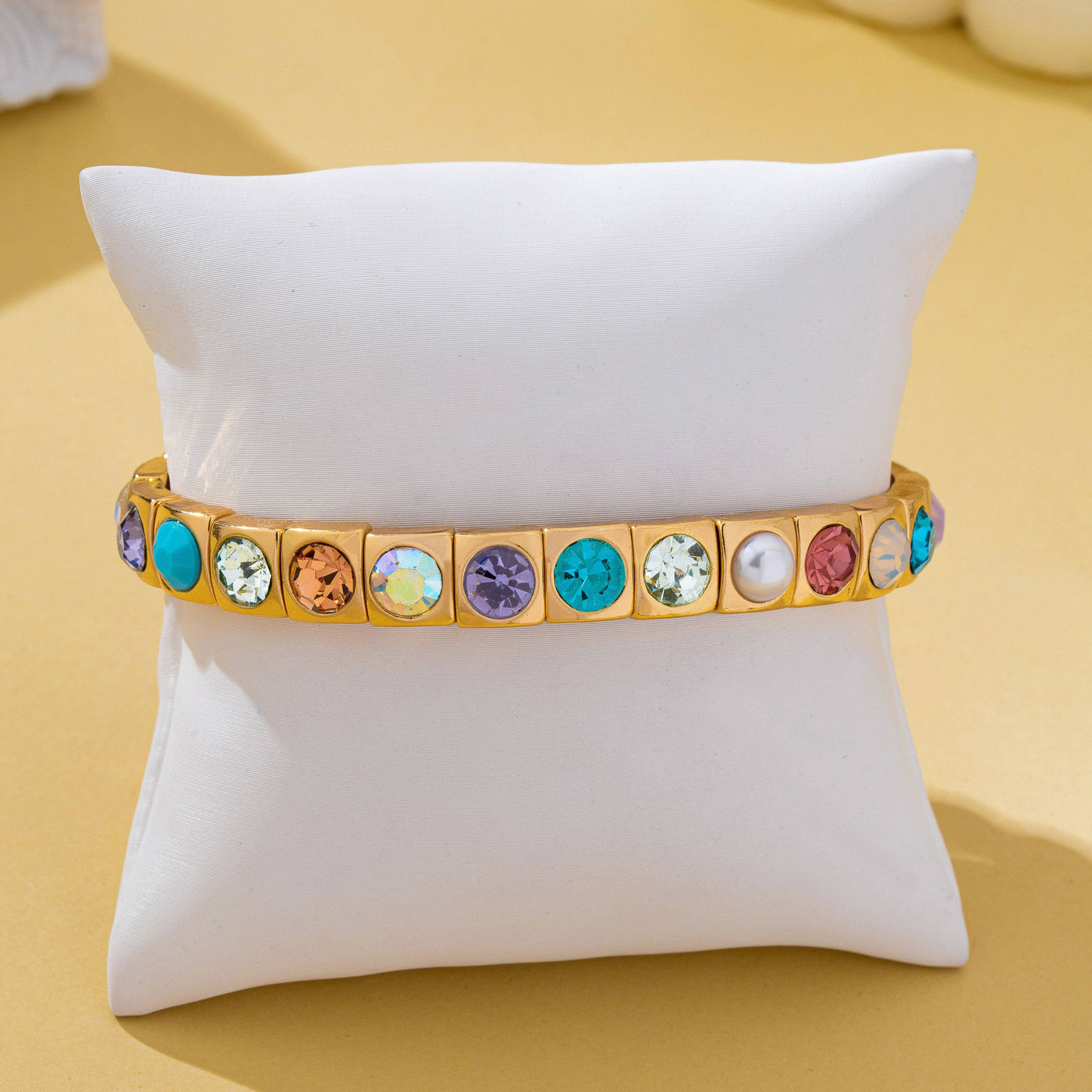 Colorful Gemstones Stretch Bracelet