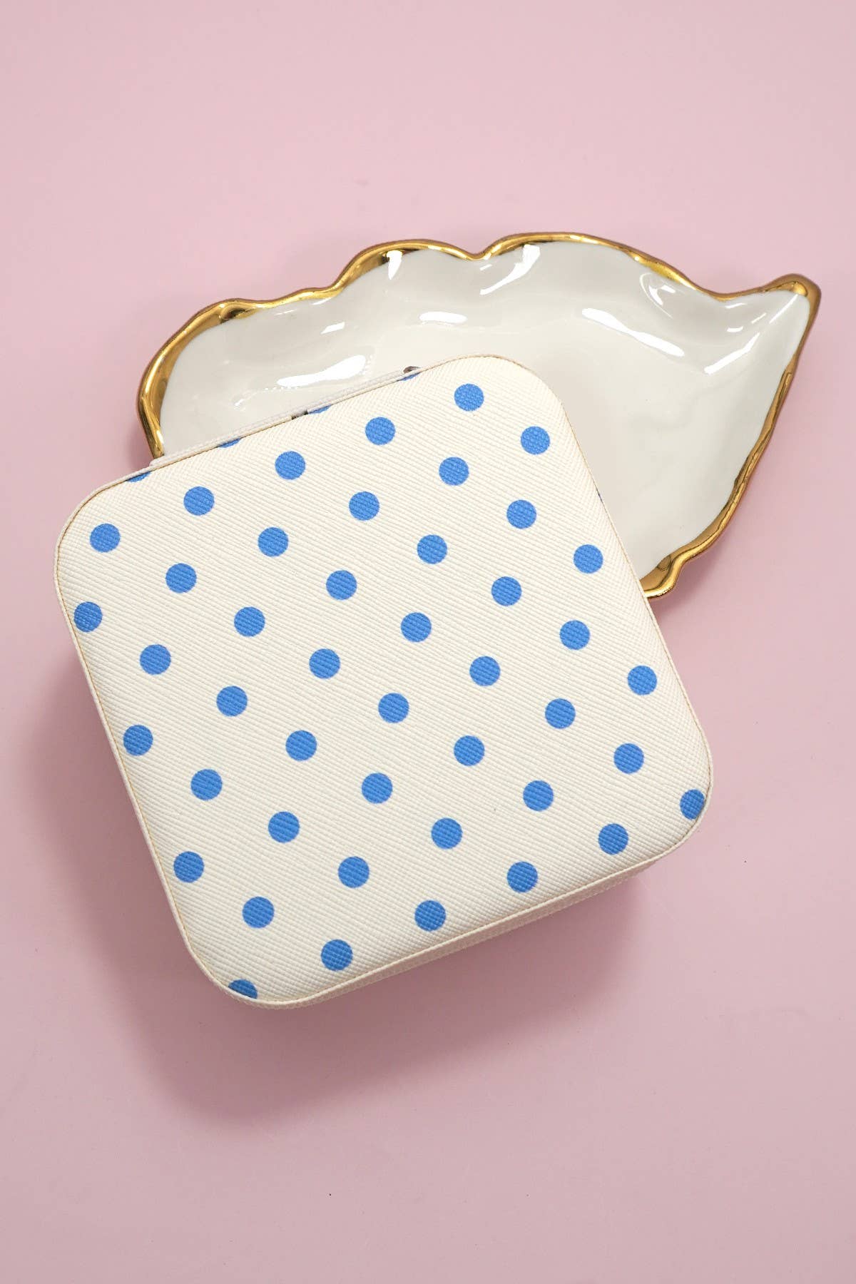 Small Jewelry Box- Pink Polka