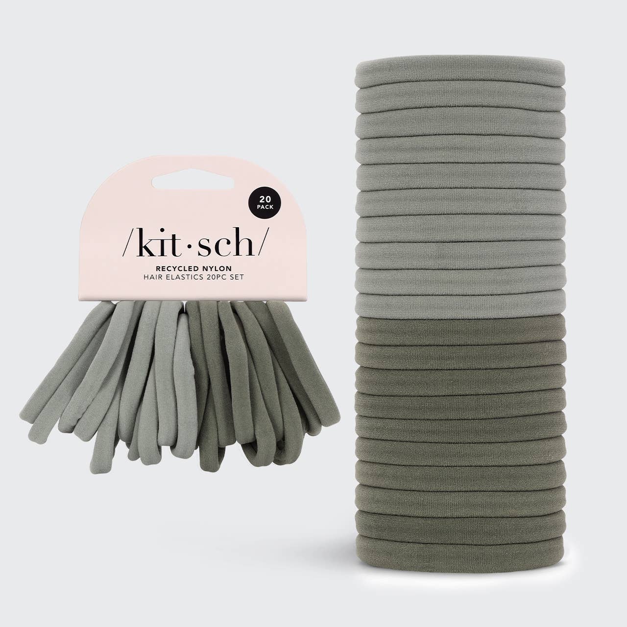 Eco - Friendly Nylon Elastics 20pc - Eucalyptus - Mercantile213