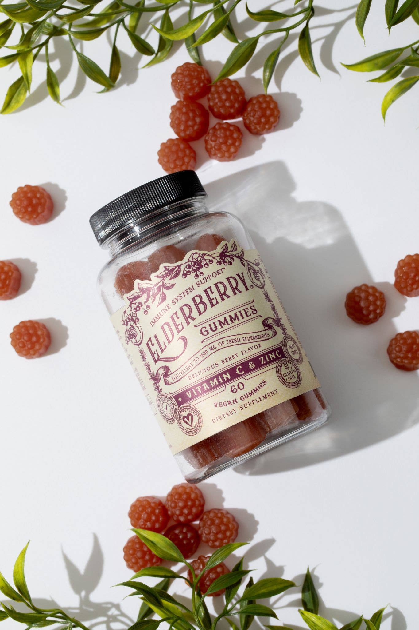 Elderberry Gummies with Zinc + Vitamin C - 60 CT - Mercantile213