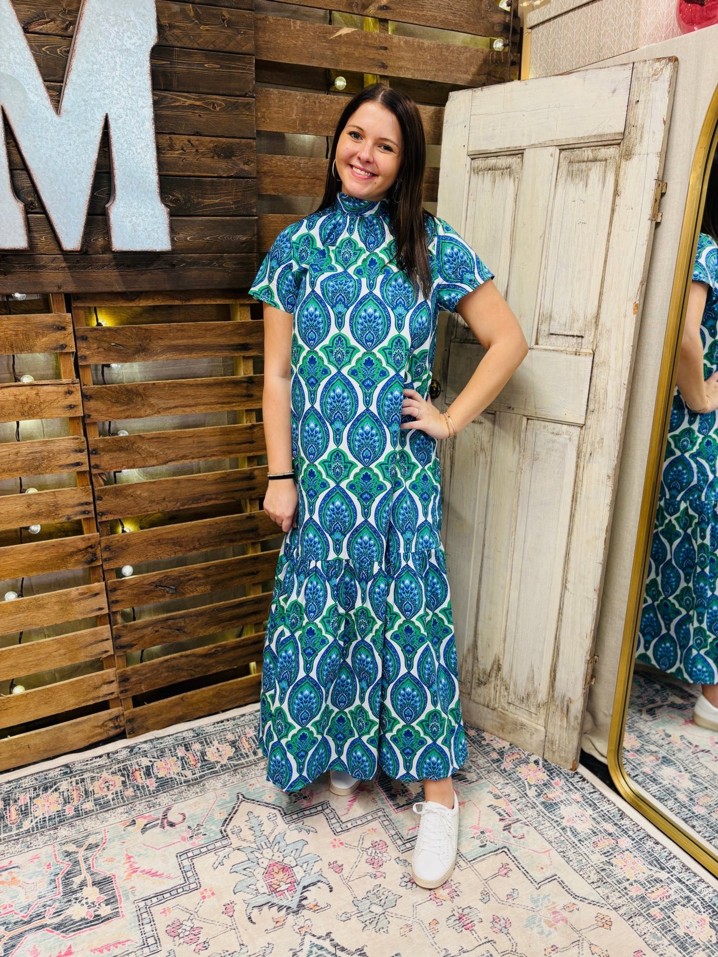 Esmery Mockneck Maxi Dress - Mercantile213
