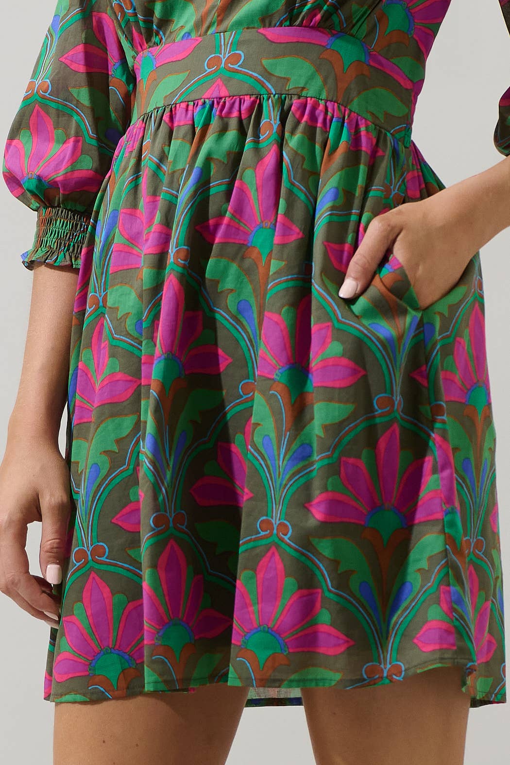 Evanna Smocked Mini Dress - Mercantile213