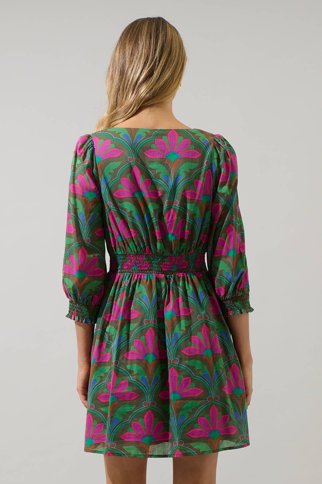 Evanna Smocked Mini Dress - Mercantile213