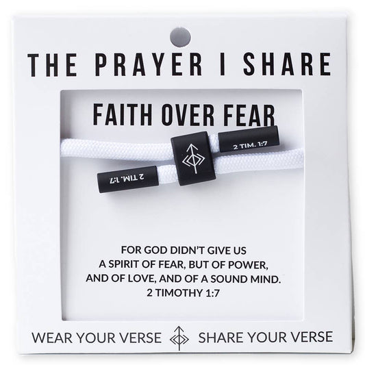 FAITH OVER FEAR Bracelet, Christian Cord Bracelet - Mercantile213