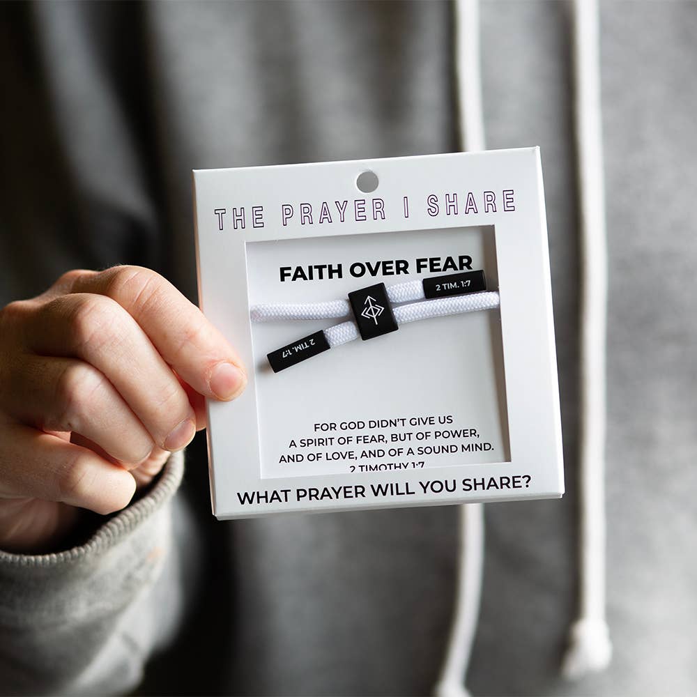 FAITH OVER FEAR Bracelet, Christian Cord Bracelet - Mercantile213