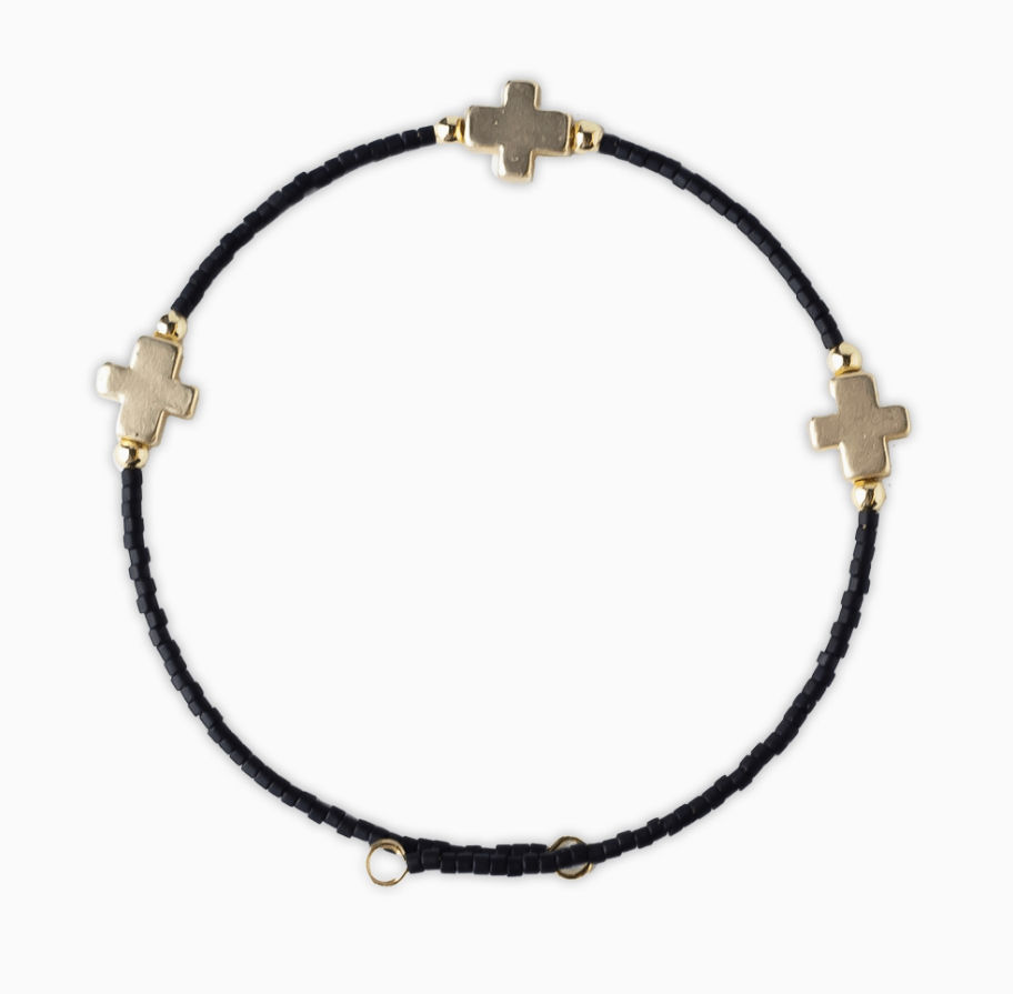 Faithful Bangle Bracelet - Black - Mercantile213