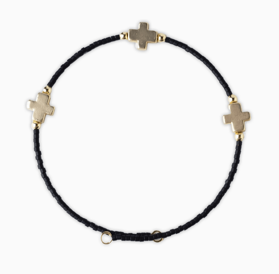 Faithful Bangle Bracelet - Black - Mercantile213