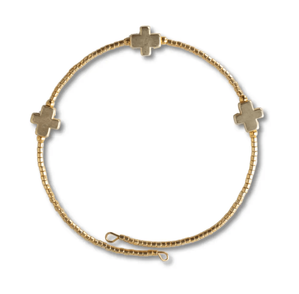 Faithful Bangle Bracelet - Gold - Mercantile213