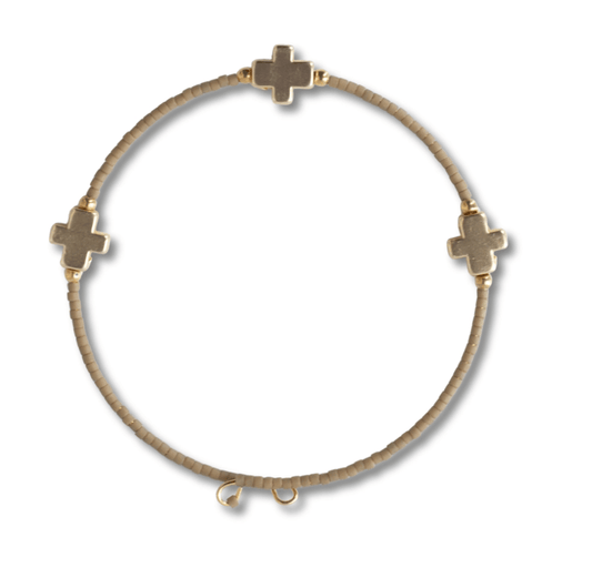 Faithful Bangle Bracelet - Mocha - Mercantile213