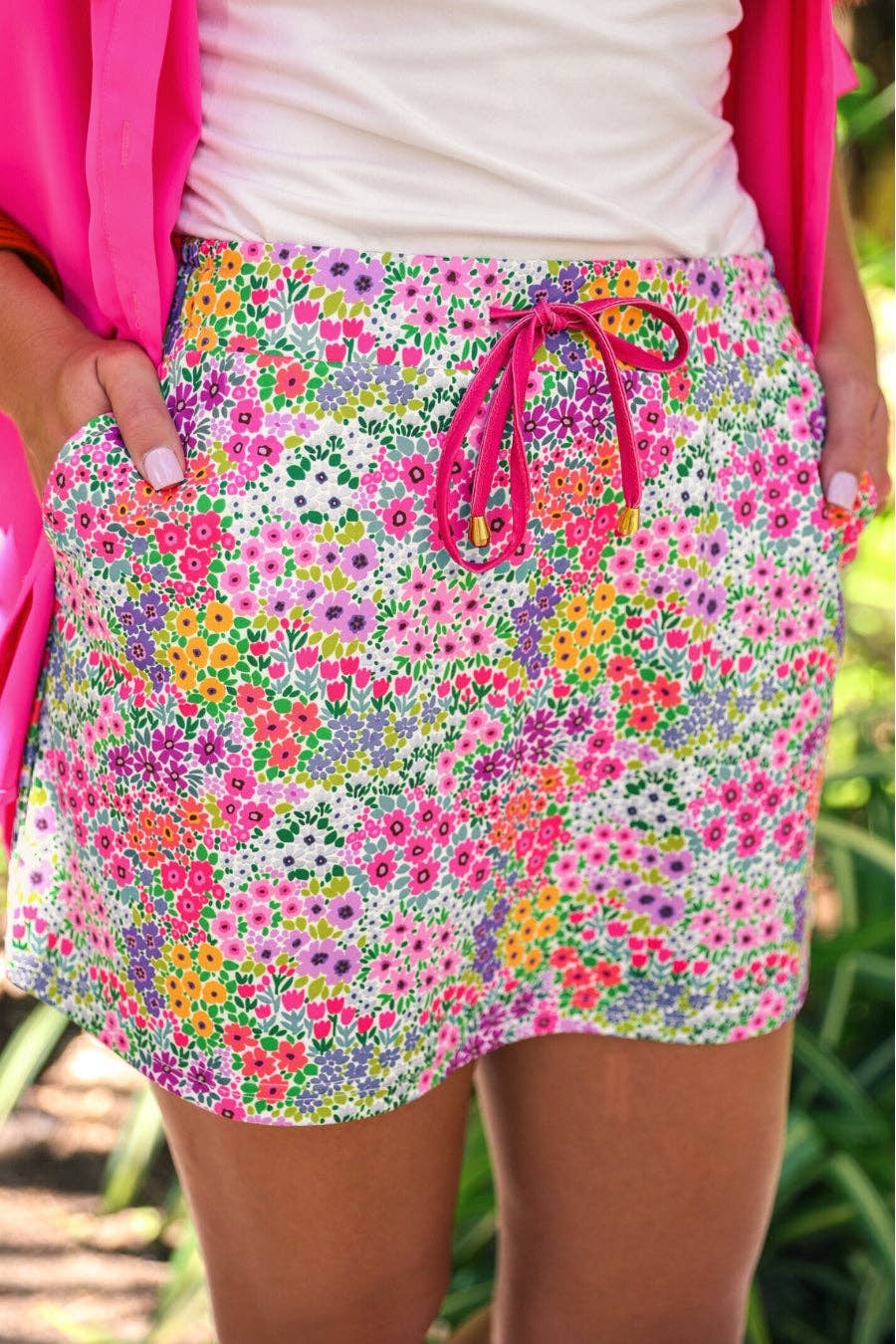 Falling for Florals Skort: Multi - Mercantile213