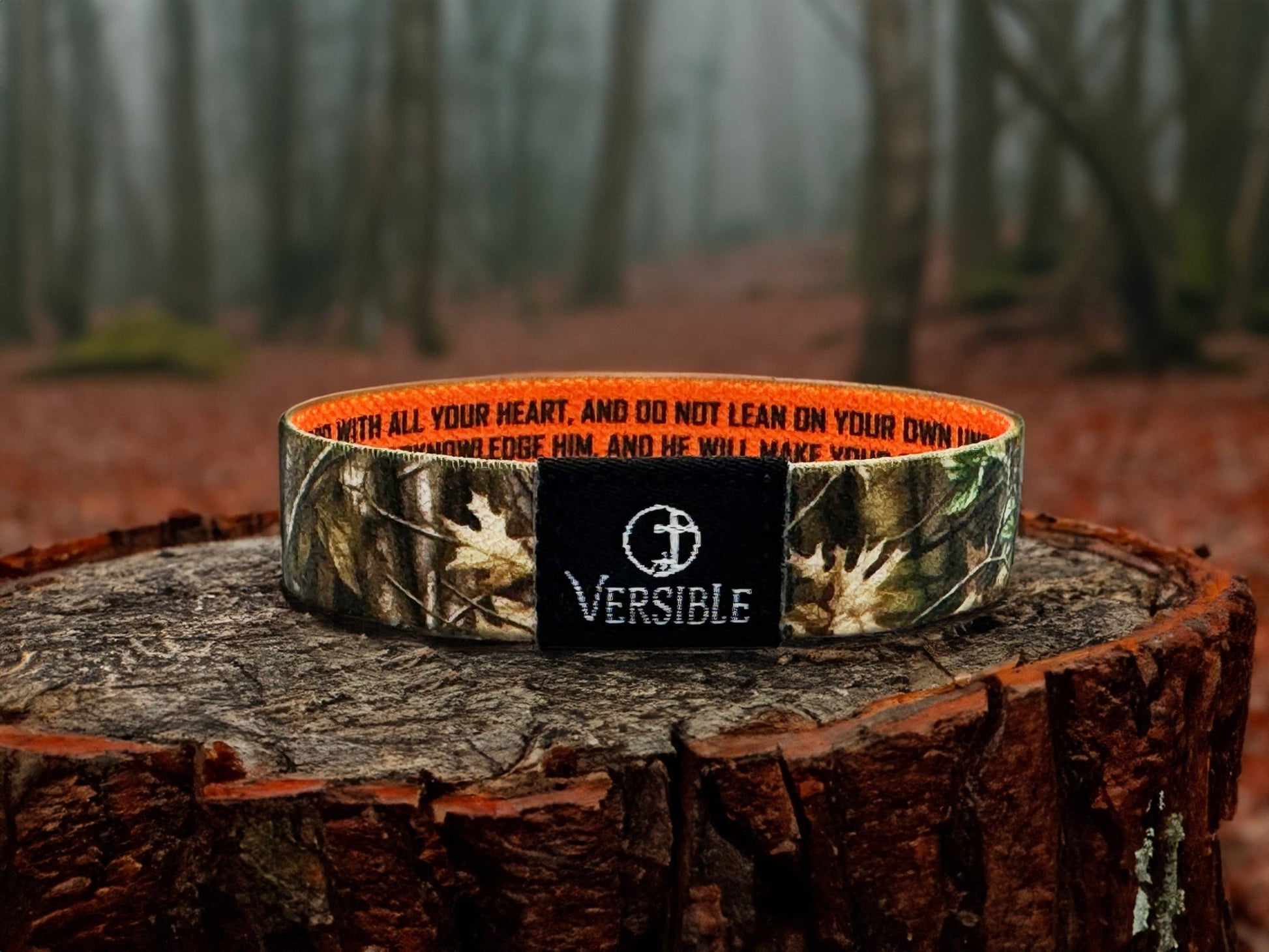 Forest Camo / Proverbs 3:5 - 6 Wristband - Mercantile213