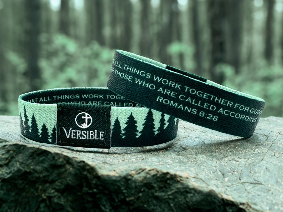 Forest Edge / Romans 8:28 Wristband - Mercantile213