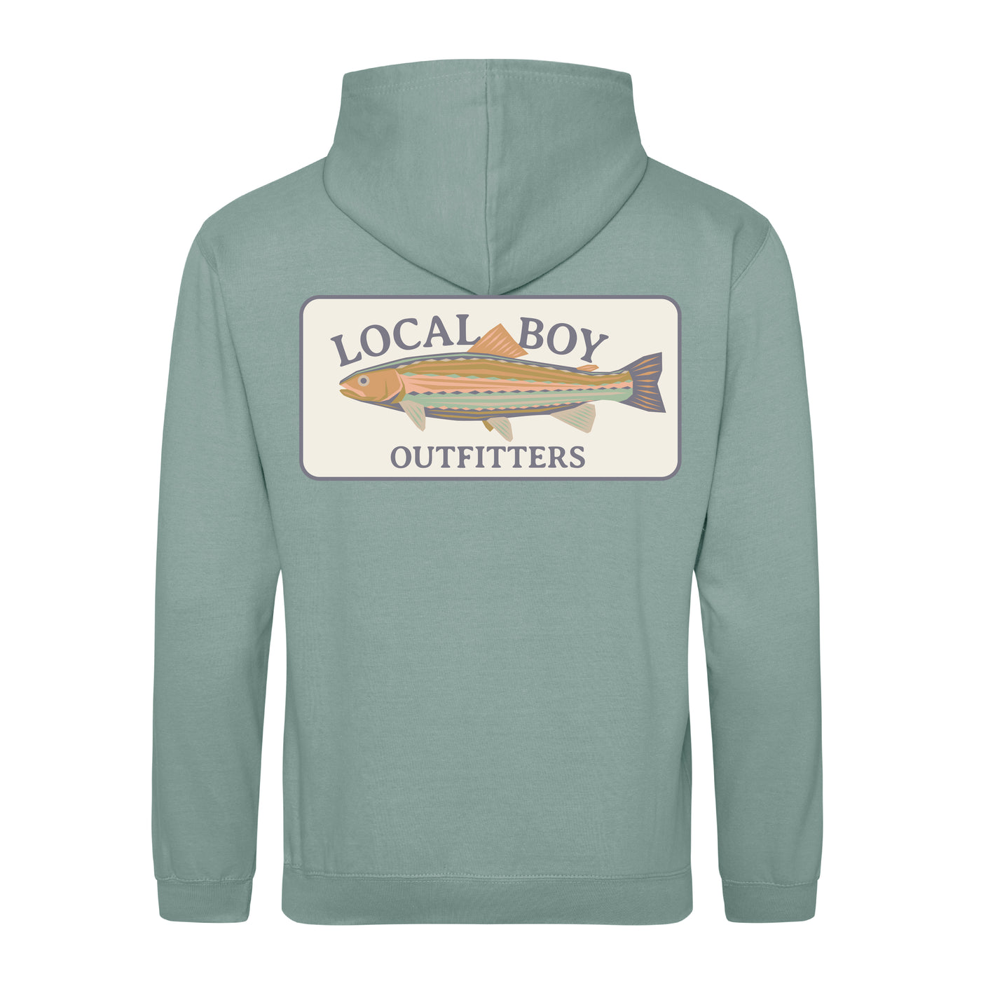 Local Boy Hoodie- Geo Trouth- Dusty Green