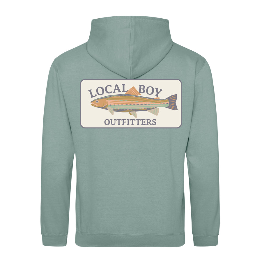 Local Boy Hoodie- Geo Trouth- Dusty Green