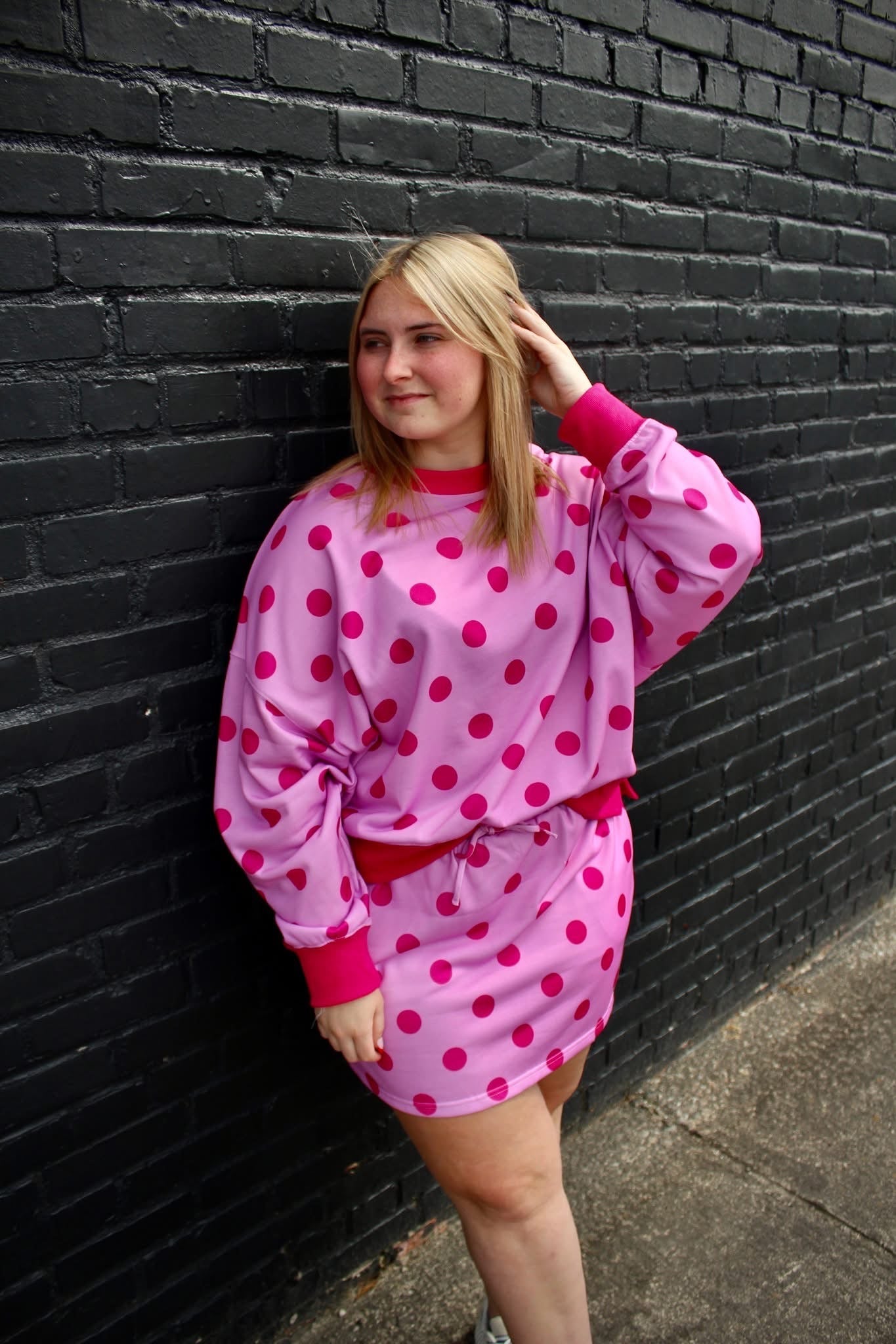 Get Comfy Set - Pink Polka Dot - Mercantile213