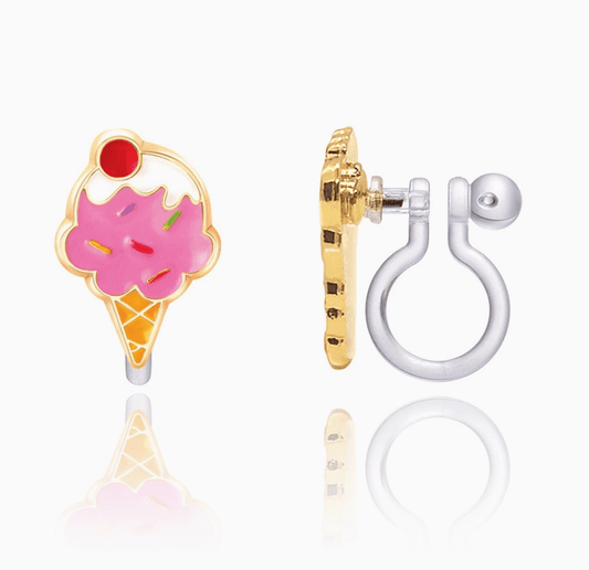 Girl Nation Clip - On Earrings - Ice Cream Dream - Mercantile213
