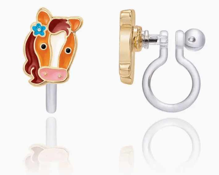 Girl Nation Clip - On Earrings - Pretty Pony - Mercantile213