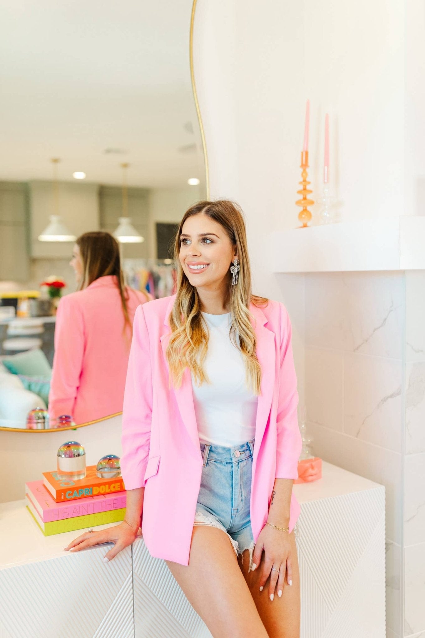 Glam Beaded Bow Drops: Rainbow - Mercantile213